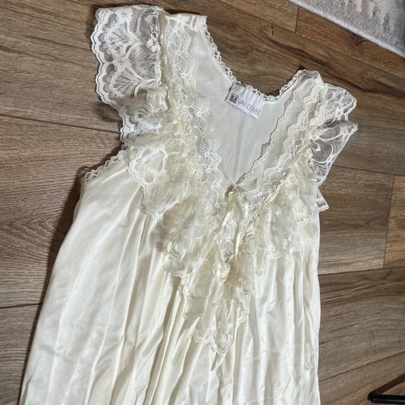 Vintage Vandemere romantic, Victorian, Cottagecore, Croquette Night slip gown - Picture 4 of 9